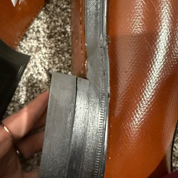 Hofheimer's Cavaliers men's brown leather Oxford dress shoes, size 12 - Picture 12 of 16